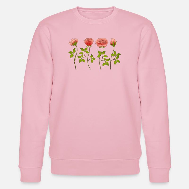 Blumen - Stanley/Stella Unisex Bio-Sweatshirt CHANGER - Hellrosa