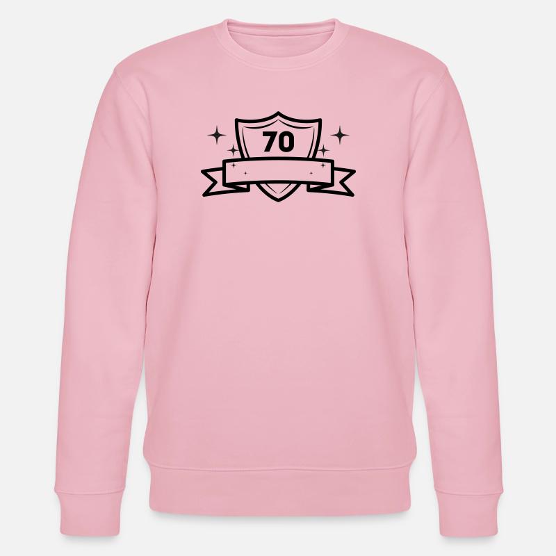 70 Jahre - Geschenkidee - Jubiläum - Stanley/Stella Unisex Bio-Sweatshirt CHANGER  - Hellrosa
