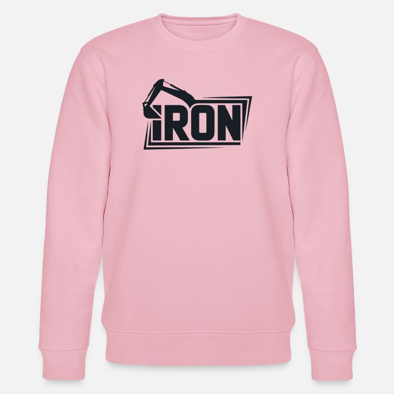 Iron Crane Bold Logo Tee - Sweat bio CHANGER Stanley/Stella Unisexe - rose pâle
