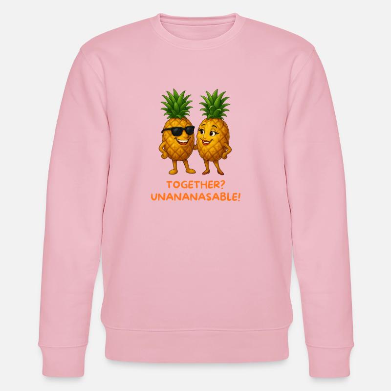Ananas-Duo: Gemeinsam Unanananas - Stanley/Stella Unisex Bio-Sweatshirt CHANGER  - Hellrosa