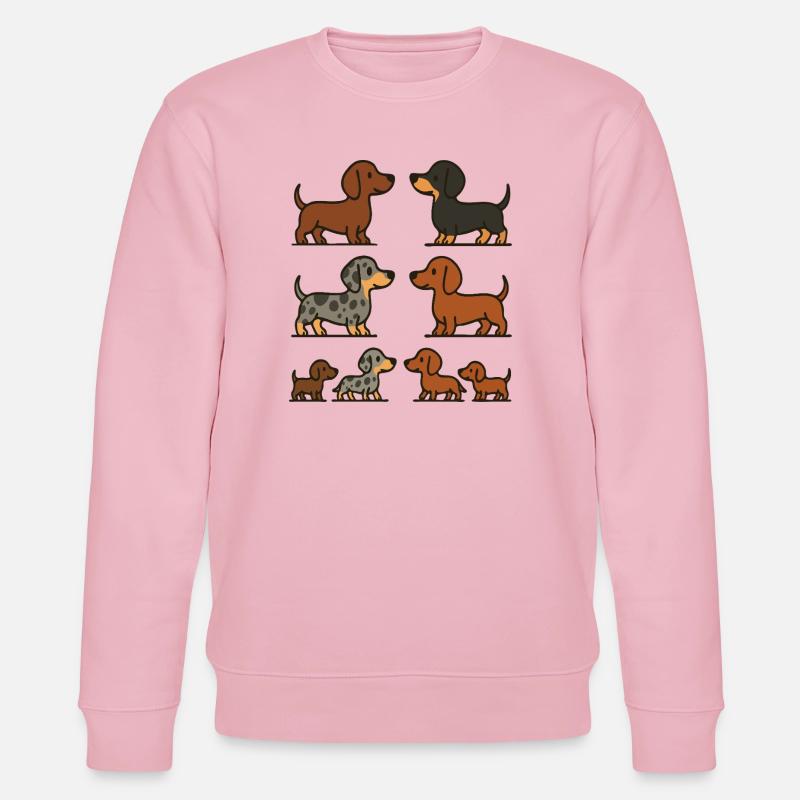Pack d’illustration du quatuor teckel - Sweat bio CHANGER Stanley/Stella Unisexe - rose pâle