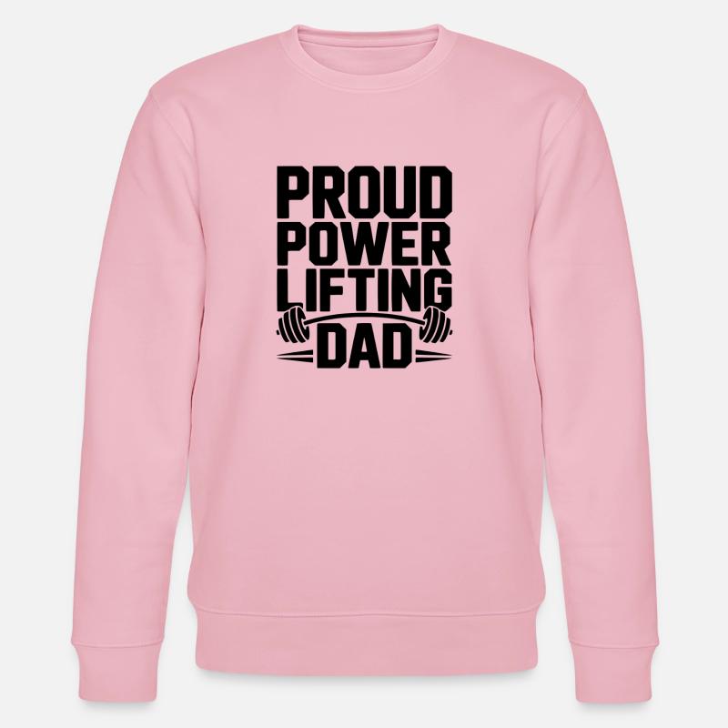 Stolzer Powerlifting-Papa - Stanley/Stella Unisex Bio-Sweatshirt CHANGER  - Hellrosa
