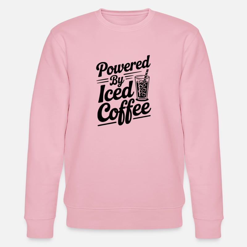 Angetrieben von Eiskaffee - Stanley/Stella Unisex Bio-Sweatshirt CHANGER  - Hellrosa