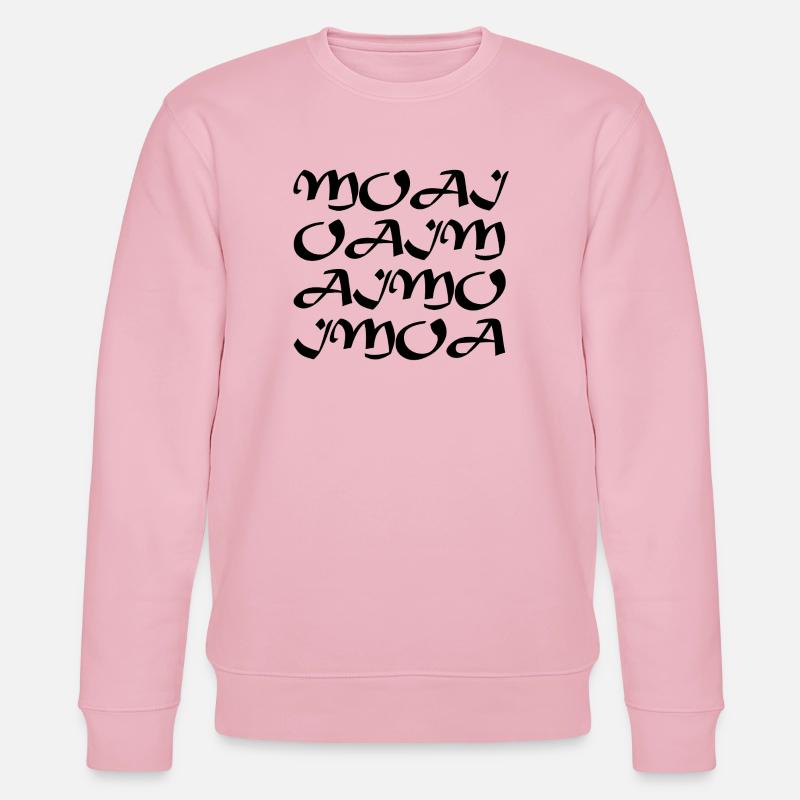 Berühmtes Tetragrammaton MOAI von Shakespear - Stanley/Stella Unisex Bio-Sweatshirt CHANGER  - Hellrosa