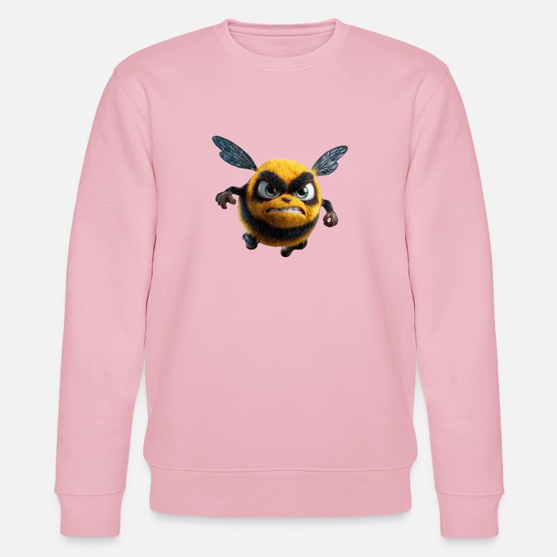 Wuetende_Hummel_Comic_3D_Wut_Insekt_Design - Stanley/Stella Unisex Bio-Sweatshirt CHANGER  - Hellrosa