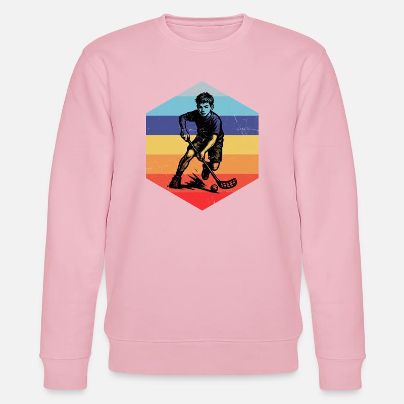 Einfach Floorball zeitloses Design - Stanley/Stella Unisex Bio-Sweatshirt CHANGER - Hellrosa