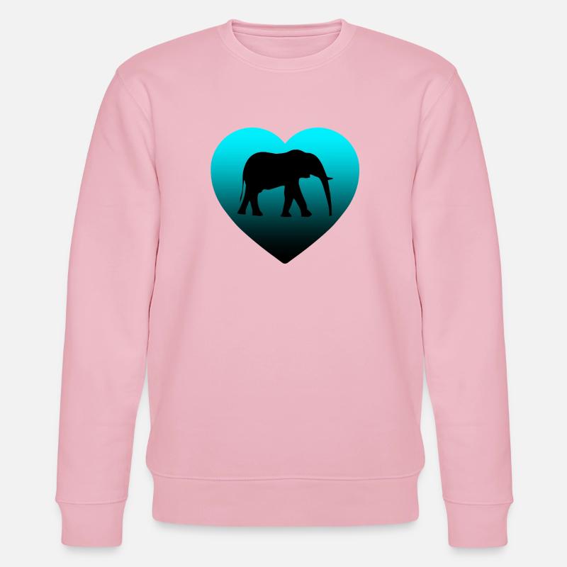 Elefant - Stanley/Stella Unisex Bio-Sweatshirt CHANGER  - Hellrosa