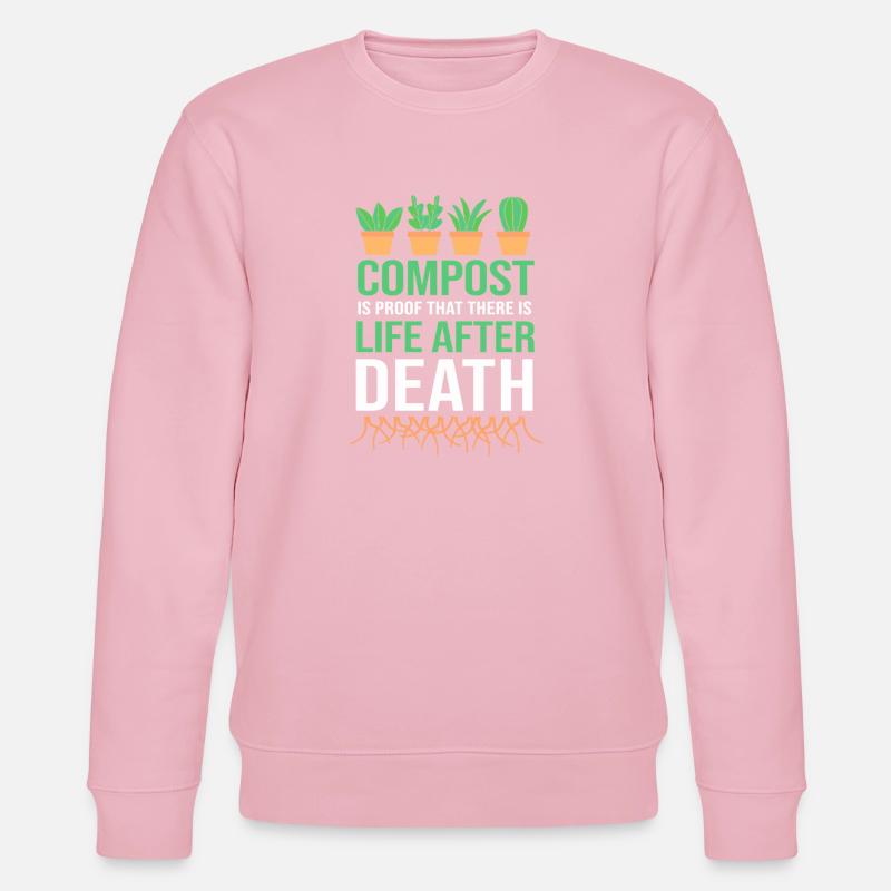 Würmer Kompost Geschenk - Stanley/Stella Unisex Bio-Sweatshirt CHANGER  - Hellrosa
