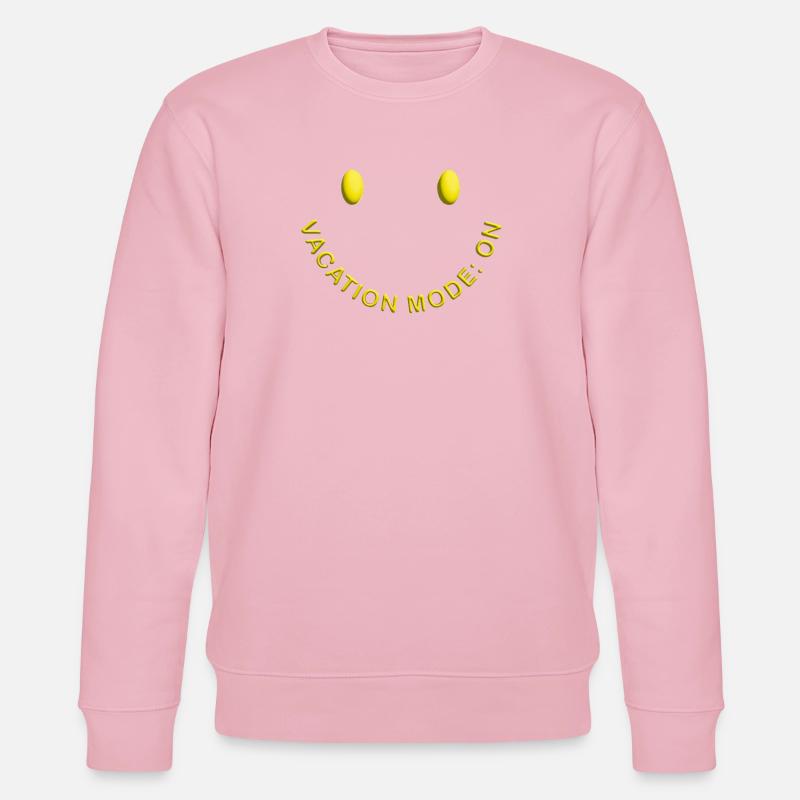Vacation Mode On Good Mood Statement - Stanley/Stella CHANGER Unisex Organic Sweatshirt - cotton pink
