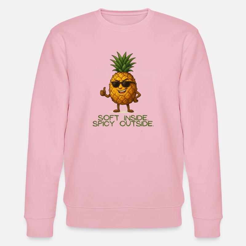 Pineapple with style Soft Inside - Stanley/Stella CHANGER Unisex Organic Sweatshirt - cotton pink