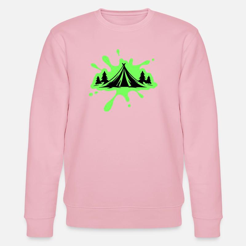 Camping Zelt Natur Klecks - Stanley/Stella Unisex Bio-Sweatshirt CHANGER  - Hellrosa