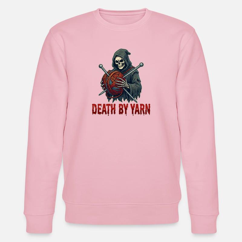 Death by Yarn Grim Reaper - Stanley/Stella Unisex Bio-Sweatshirt CHANGER  - Hellrosa