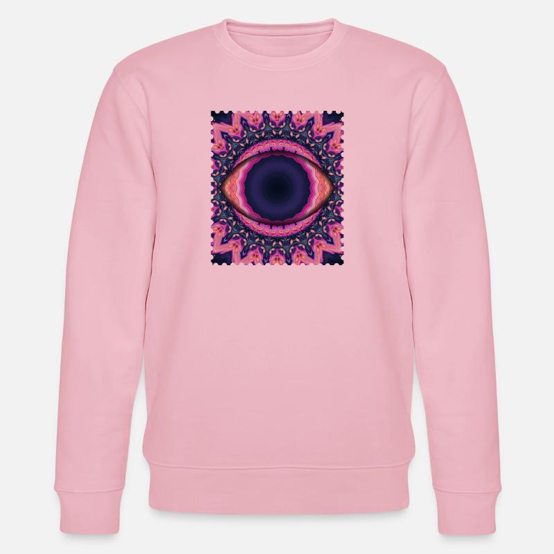 Psychedelic Eye Mandala - Sweat bio CHANGER Stanley/Stella Unisexe - rose pâle