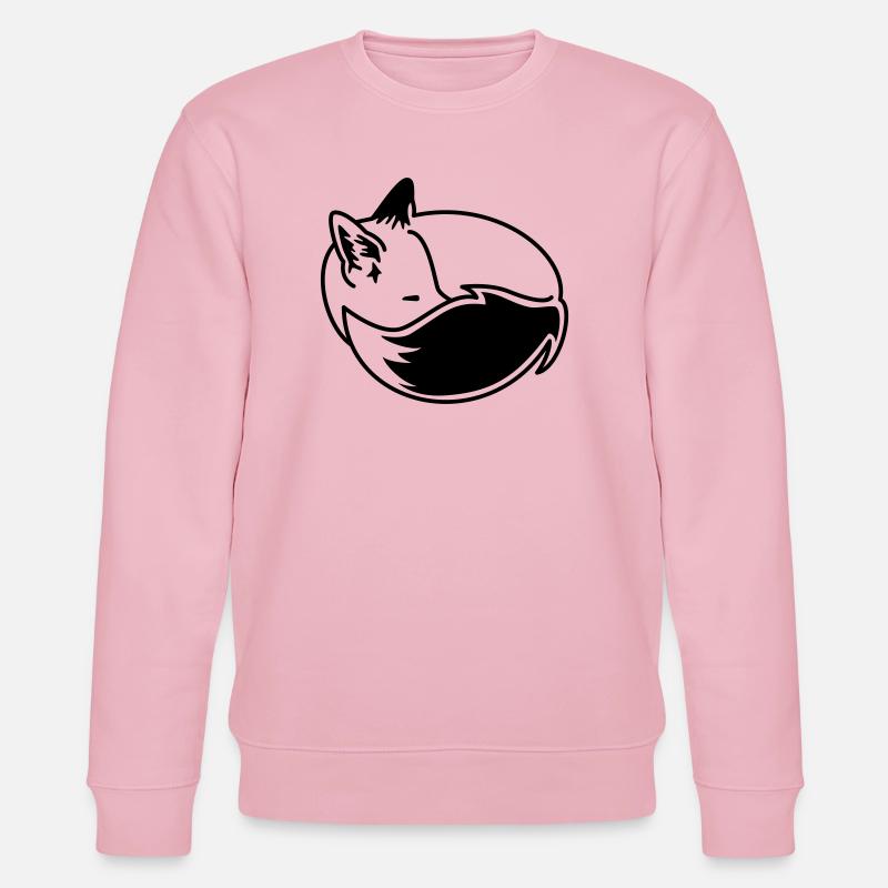 Fuchs eingekuschelt – Kawaii Fox Cartoon Design - Stanley/Stella Unisex Bio-Sweatshirt CHANGER  - Hellrosa