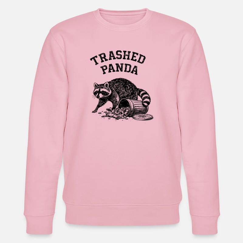 Trashed Panda - Stanley/Stella CHANGER Unisex Organic Sweatshirt - cotton pink