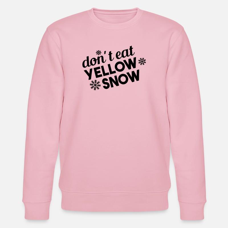 Don’t Eat Yellow Snow Fun Spruch - Stanley/Stella Unisex Bio-Sweatshirt CHANGER  - Hellrosa