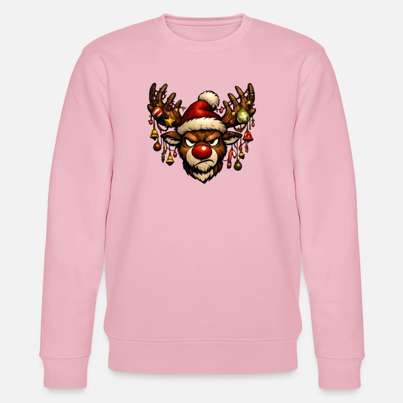 Rudolph Rentier schlechte Laune - Stanley/Stella Unisex Bio-Sweatshirt CHANGER  - Hellrosa