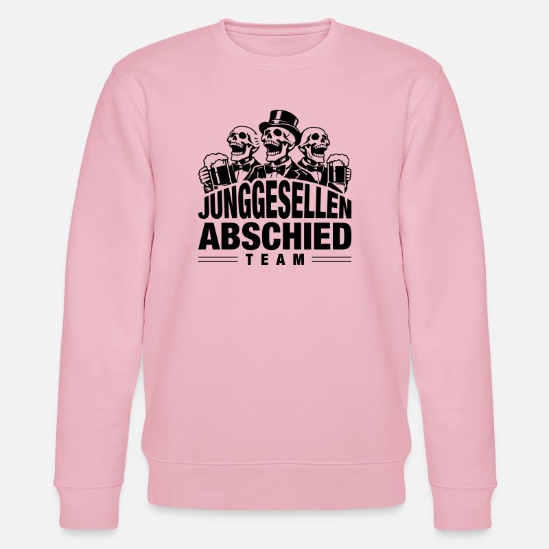 Junggesellenabschied Team Skelett Bier - Stanley/Stella Unisex Bio-Sweatshirt CHANGER  - Hellrosa