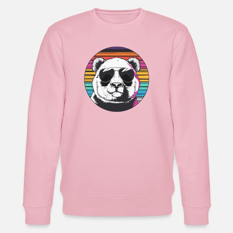 Panda Retro Sonnenbrille - Stanley/Stella Unisex Bio-Sweatshirt CHANGER  - Hellrosa