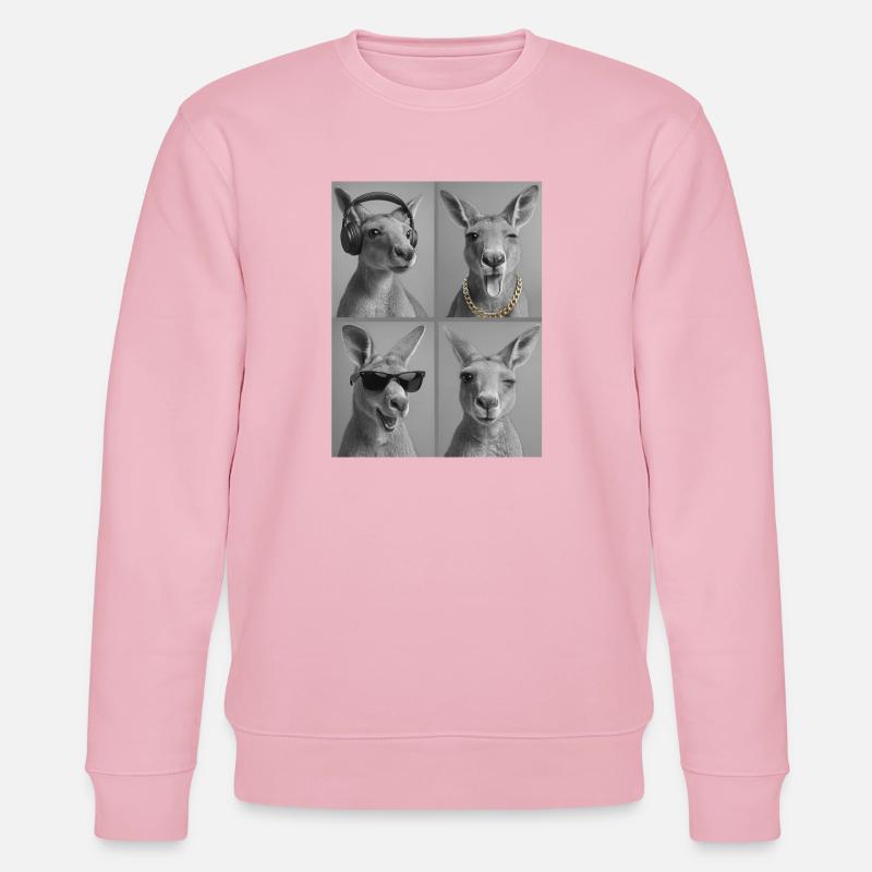 känguru - Stanley/Stella Unisex Bio-Sweatshirt CHANGER  - Hellrosa