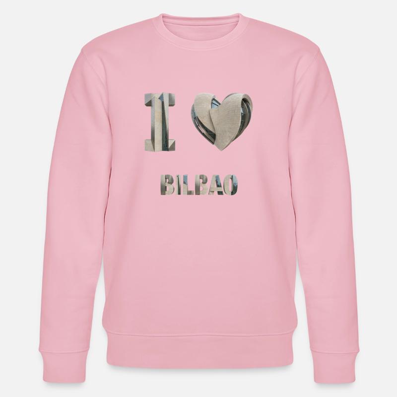I Love Bilbao – Modern Architectural Design - Stanley/Stella Unisex Bio-Sweatshirt CHANGER  - Hellrosa