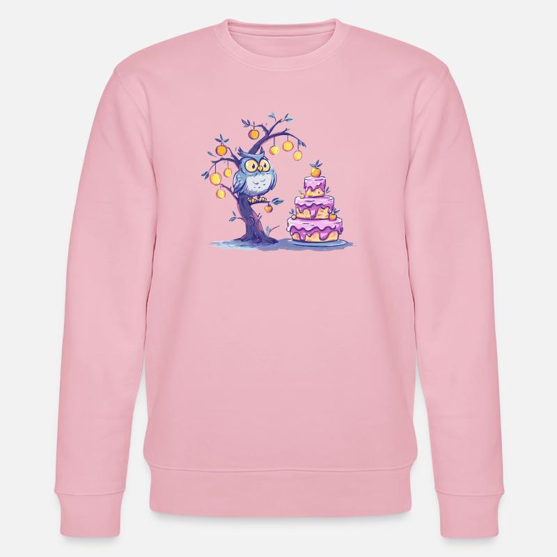 Nacht Eulenbaum Kuchen - Stanley/Stella Unisex Bio-Sweatshirt CHANGER  - Hellrosa