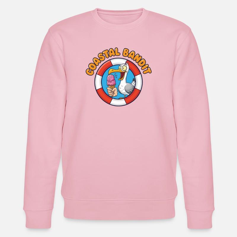 Küstenbandit Möwe Stiehlt Eis - Stanley/Stella Unisex Bio-Sweatshirt CHANGER  - Hellrosa