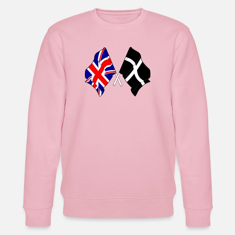 Cornwall & GB Kreuzung - Stanley/Stella Unisex Bio-Sweatshirt CHANGER - Hellrosa