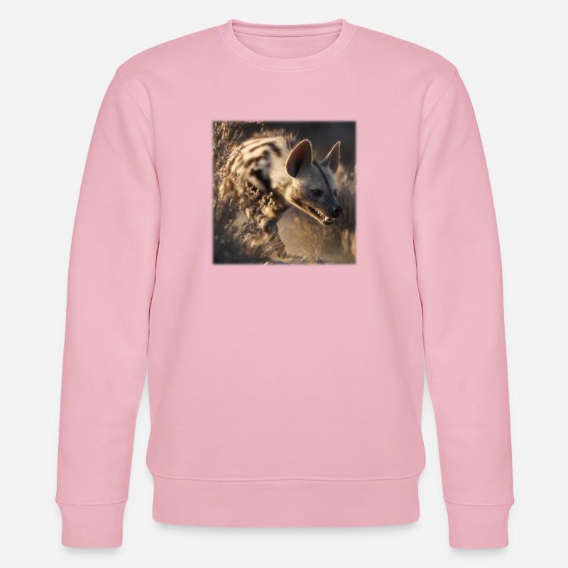 Nature sauvage du désert de la hyène rayée - Sweat bio CHANGER Stanley/Stella Unisexe - rose pâle