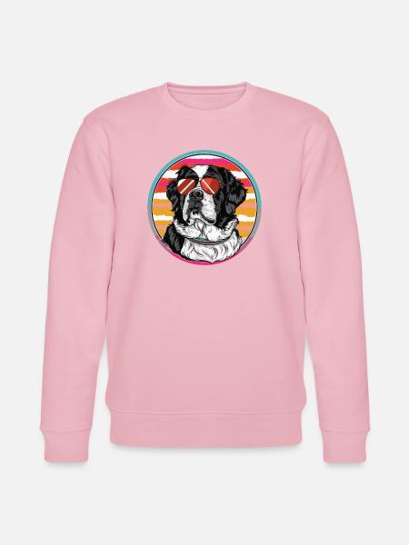 Sun dog in retro summer - Stanley/Stella CHANGER Unisex Organic Sweatshirt - cotton pink