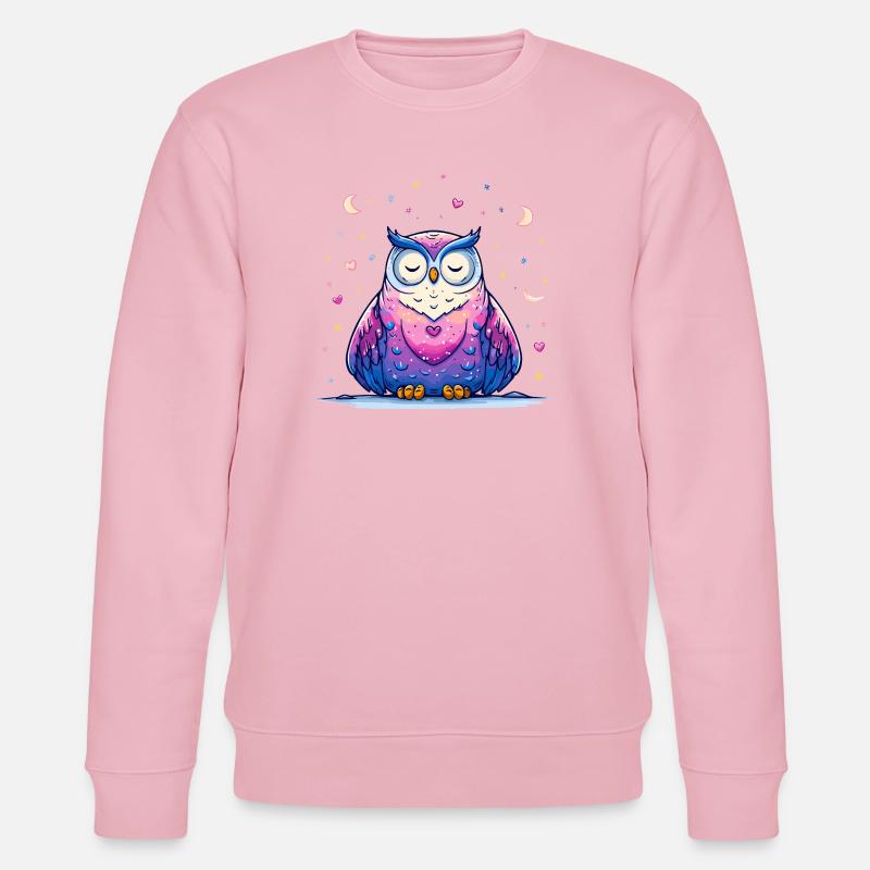 Mondschein Eulenliebe - Stanley/Stella Unisex Bio-Sweatshirt CHANGER  - Hellrosa