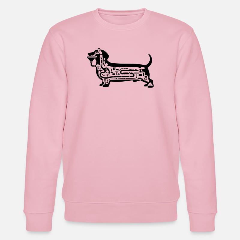 dackel verdauung hund kunst  - Stanley/Stella Unisex Bio-Sweatshirt CHANGER  - Hellrosa