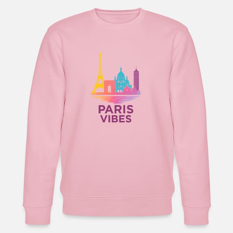 Silhouette de gradient de Paris Vibes - Sweat bio CHANGER Stanley/Stella Unisexe - rose pâle