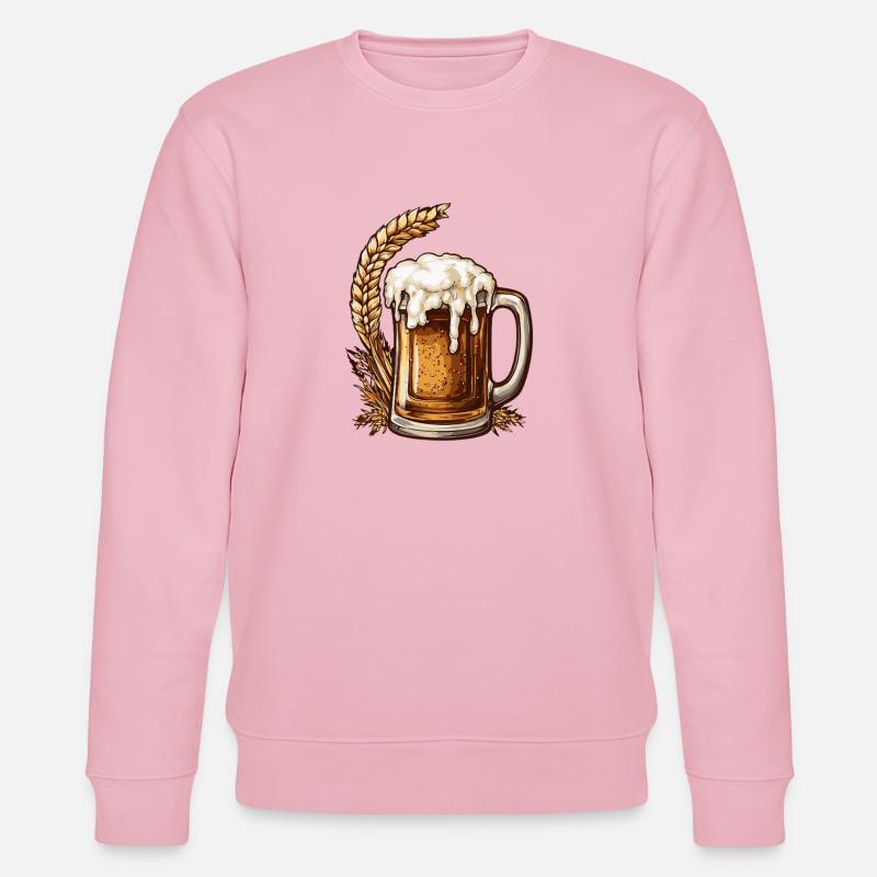 Bier Bierglas Weizenbier - Stanley/Stella Unisex Bio-Sweatshirt CHANGER  - Hellrosa