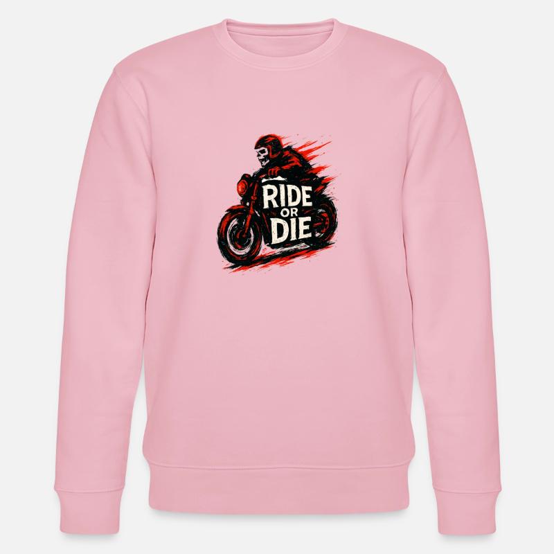 Ride or Die - Moto - Biker - Stanley/Stella Unisex Bio-Sweatshirt CHANGER - Hellrosa