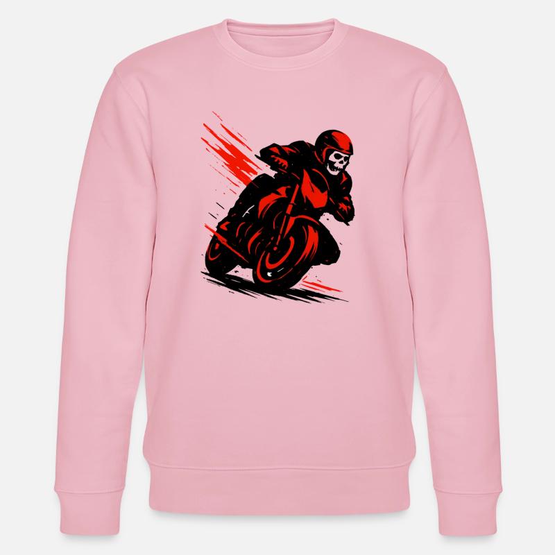 Skeleton Biker – Moto Biker - Stanley/Stella Unisex Bio-Sweatshirt CHANGER  - Hellrosa