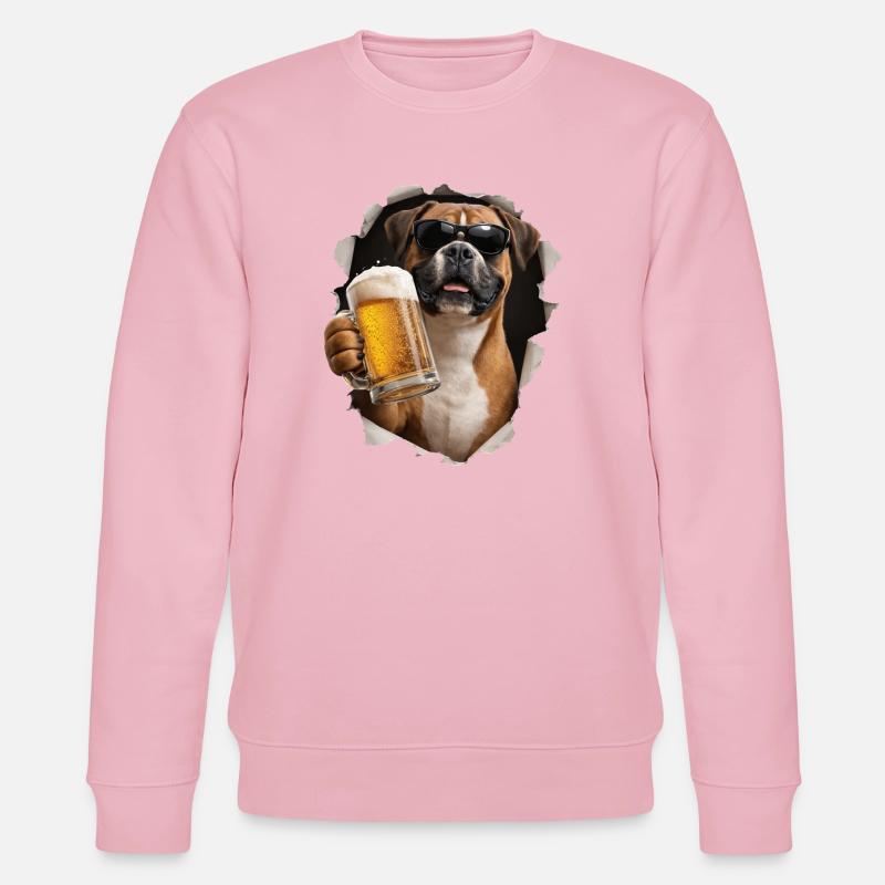 Boxer Bier - Stanley/Stella Unisex Bio-Sweatshirt CHANGER  - Hellrosa