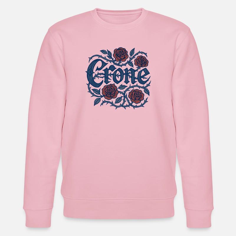 George Roses avec vignes épineuses - Sweat bio CHANGER Stanley/Stella Unisexe - rose pâle