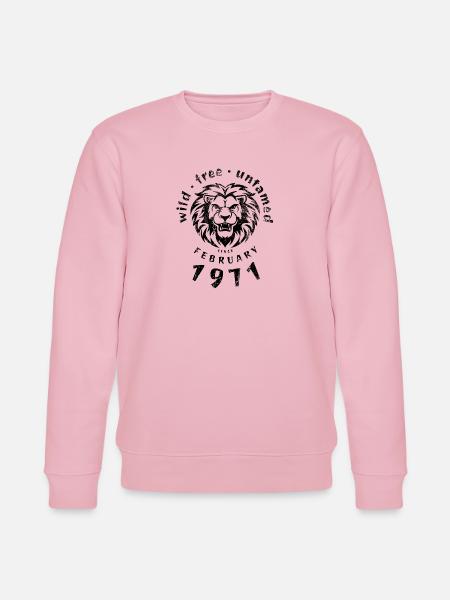 Wild, free & untamed since 02/1971 - Stanley/Stella CHANGER Unisex Organic Sweatshirt - cotton pink