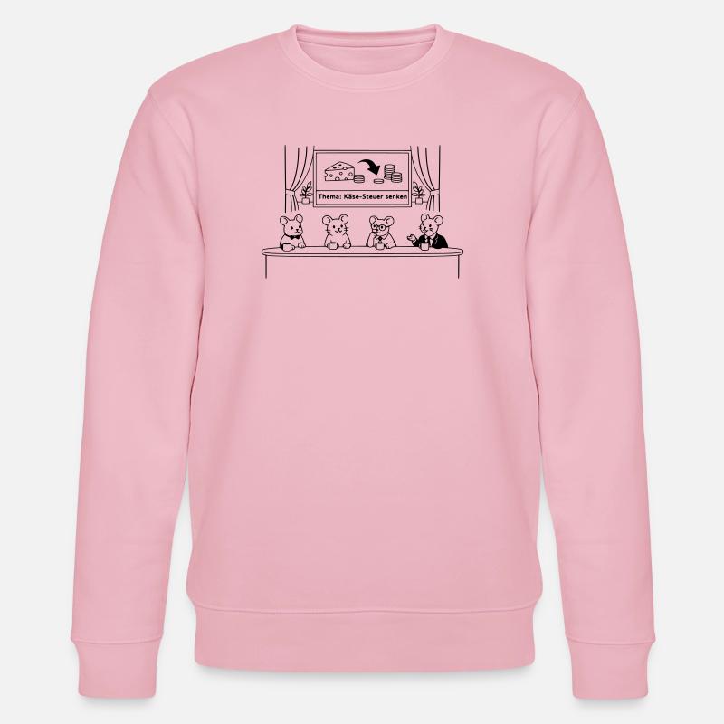 Maus Mäuse Käse Steuer senken - Stanley/Stella Unisex Bio-Sweatshirt CHANGER - Hellrosa
