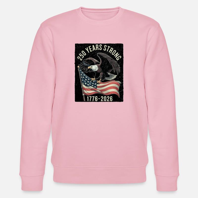 250 ans de force 1776–2026 - Sweat bio CHANGER Stanley/Stella Unisexe - rose pâle