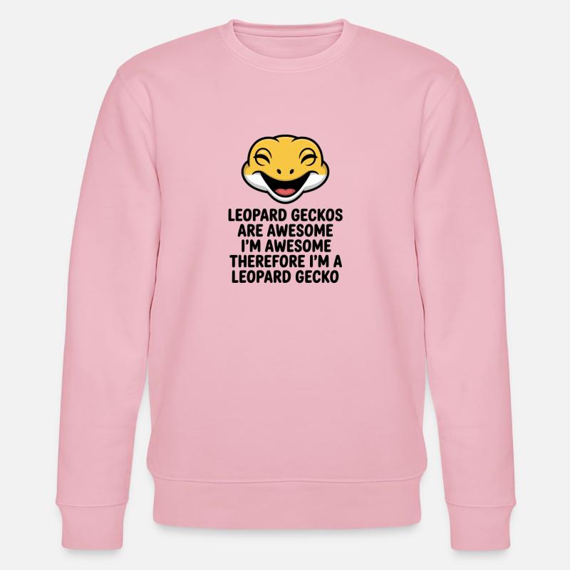 Mascotte joyeuse de Leopardgecko rit - Sweat bio CHANGER Stanley/Stella Unisexe - rose pâle