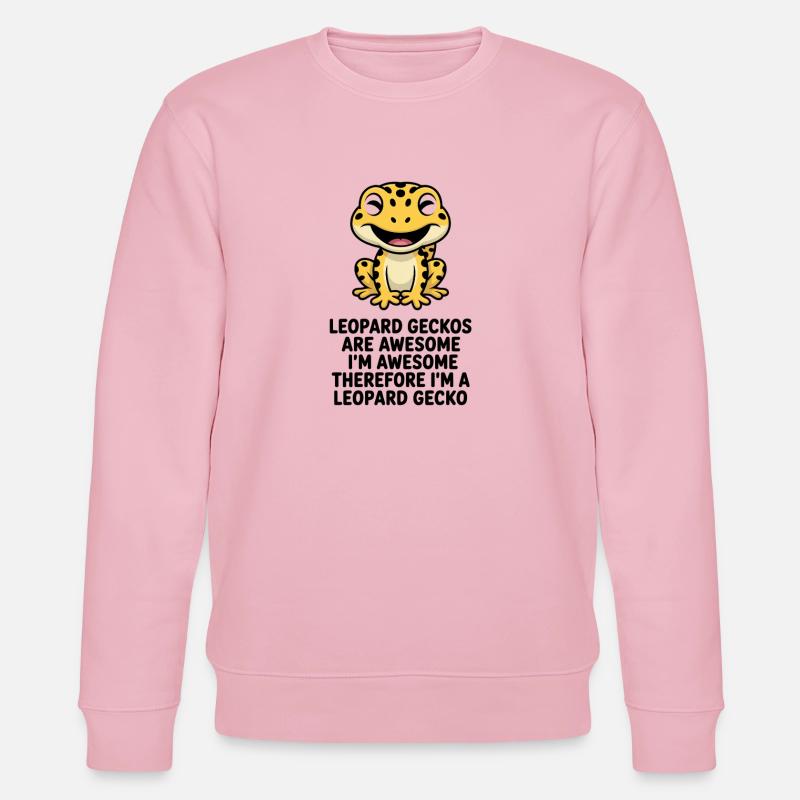Leopardgecko-Cartoon - Stanley/Stella Unisex Bio-Sweatshirt CHANGER  - Hellrosa