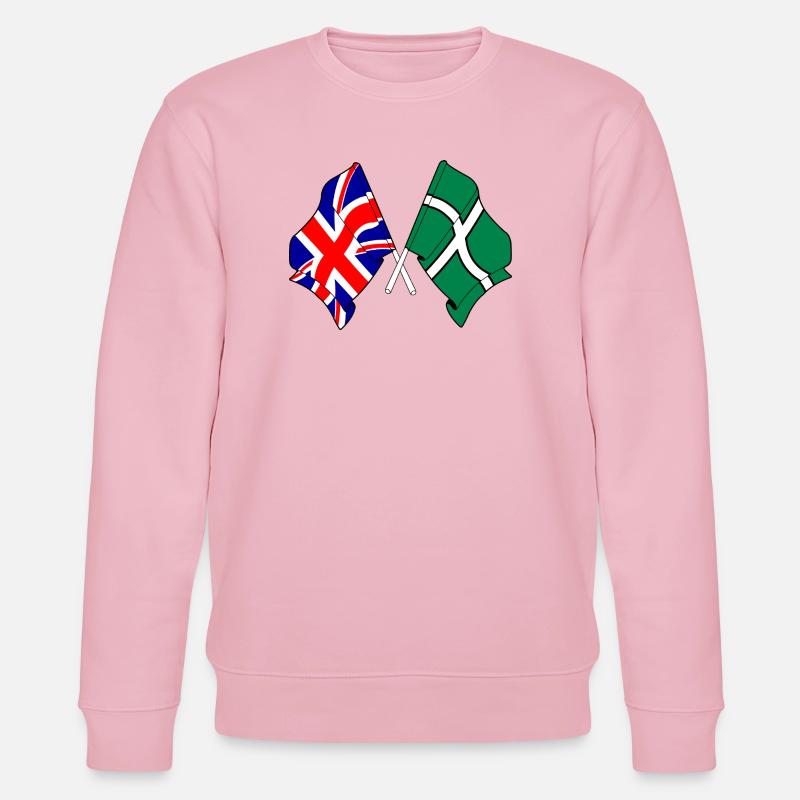Devon & Great Britain Cross - Stanley/Stella Unisex Bio-Sweatshirt CHANGER  - Hellrosa