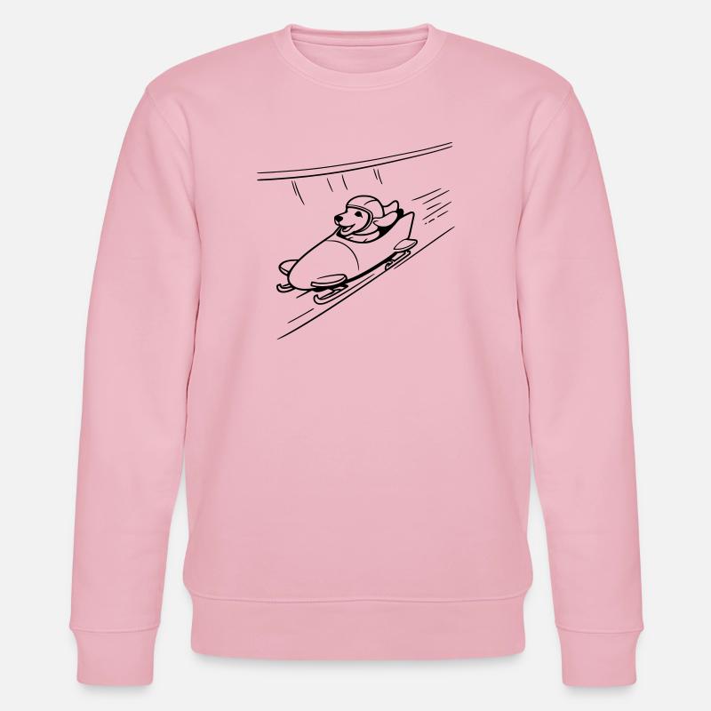 dackel eis bob kanal line art - Stanley/Stella Unisex Bio-Sweatshirt CHANGER  - Hellrosa