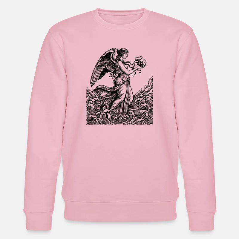 Griechische Goodess mit Totenschädel - Stanley/Stella Unisex Bio-Sweatshirt CHANGER  - Hellrosa