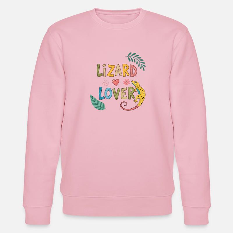Lizard Lover — Couleurs tropicales - Sweat bio CHANGER Stanley/Stella Unisexe - rose pâle