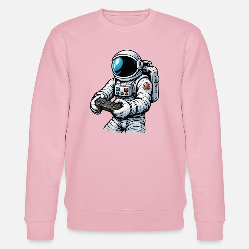 Astronaut mit Gamecontroller - Stanley/Stella Unisex Bio-Sweatshirt CHANGER  - Hellrosa