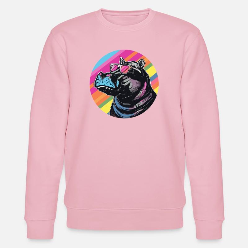 Lunettes de soleil Hippo Popart - Sweat bio CHANGER Stanley/Stella Unisexe - rose pâle