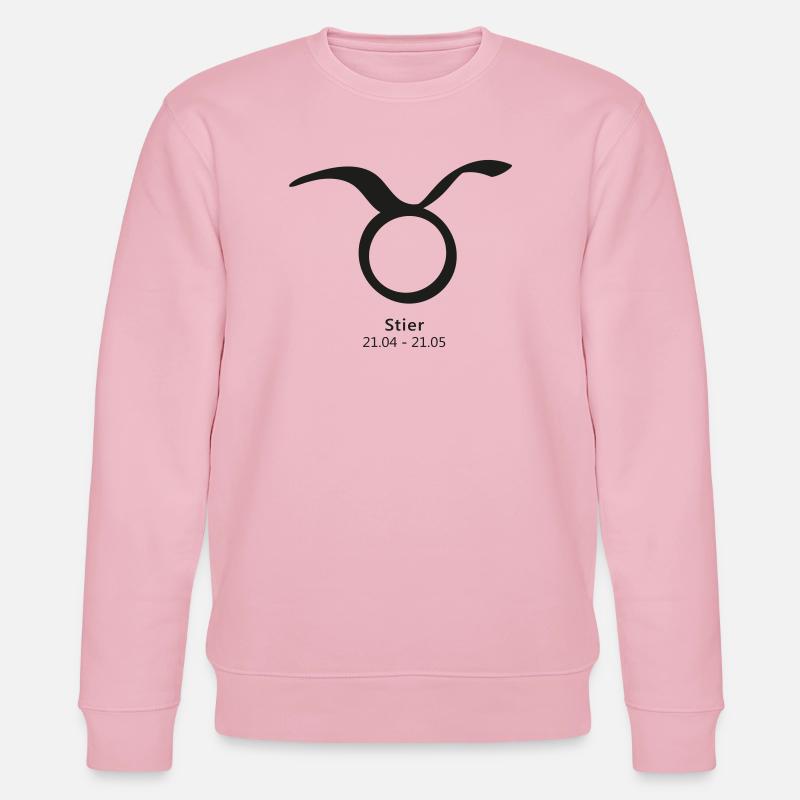 Stier Taurus Symbol 21.04–21.05 Sternzeichen - Stanley/Stella Unisex Bio-Sweatshirt CHANGER  - Hellrosa